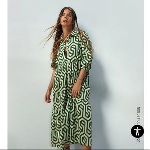 Zara Geometric Print Dress NWT